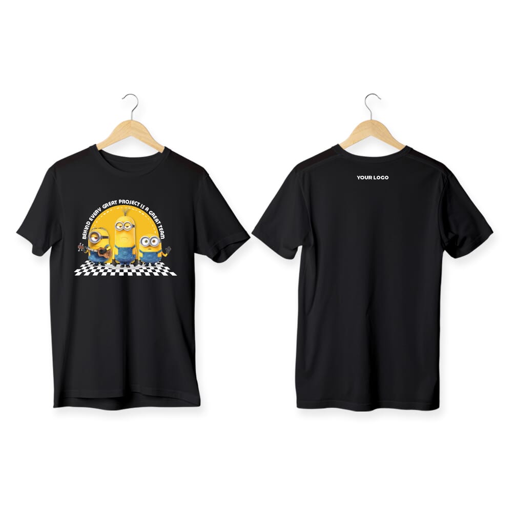 Great team Pima Round Neck T-Shirt -Black